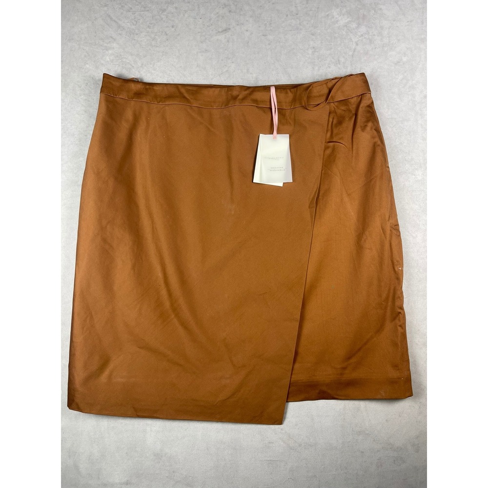 Alex Marie Clementine Skirt Beachwood Brown Wrap Front Plus Size 18 NWT